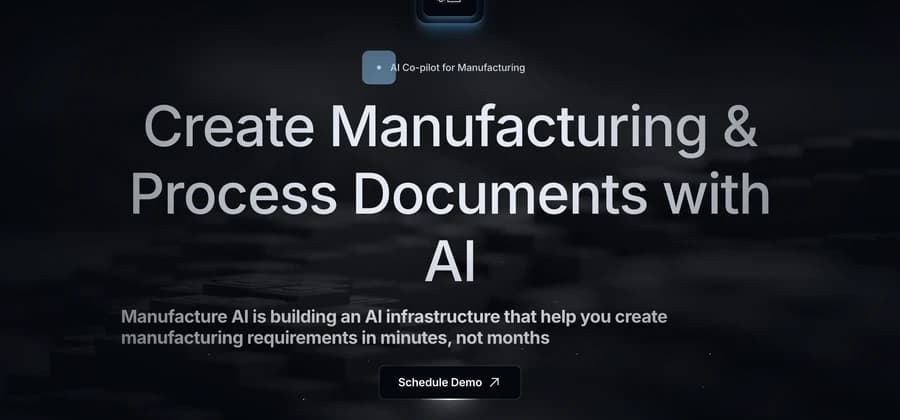 ManufactureAI website