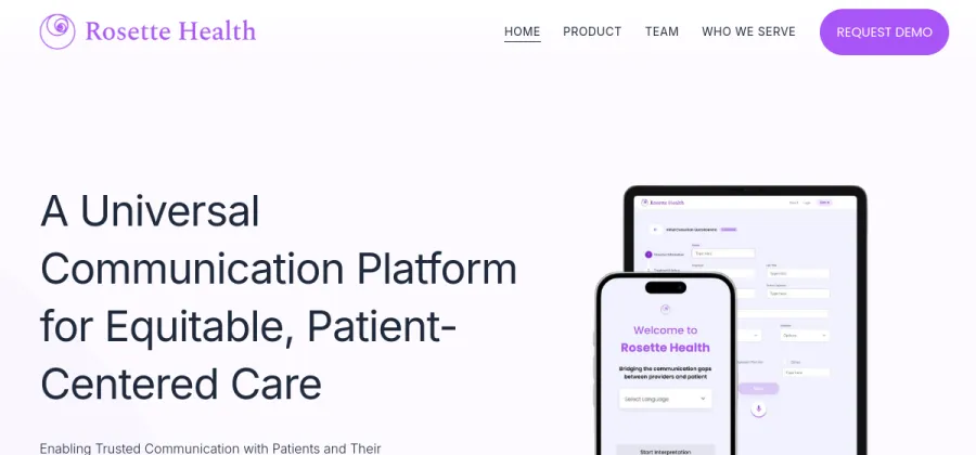 Rosette Health website