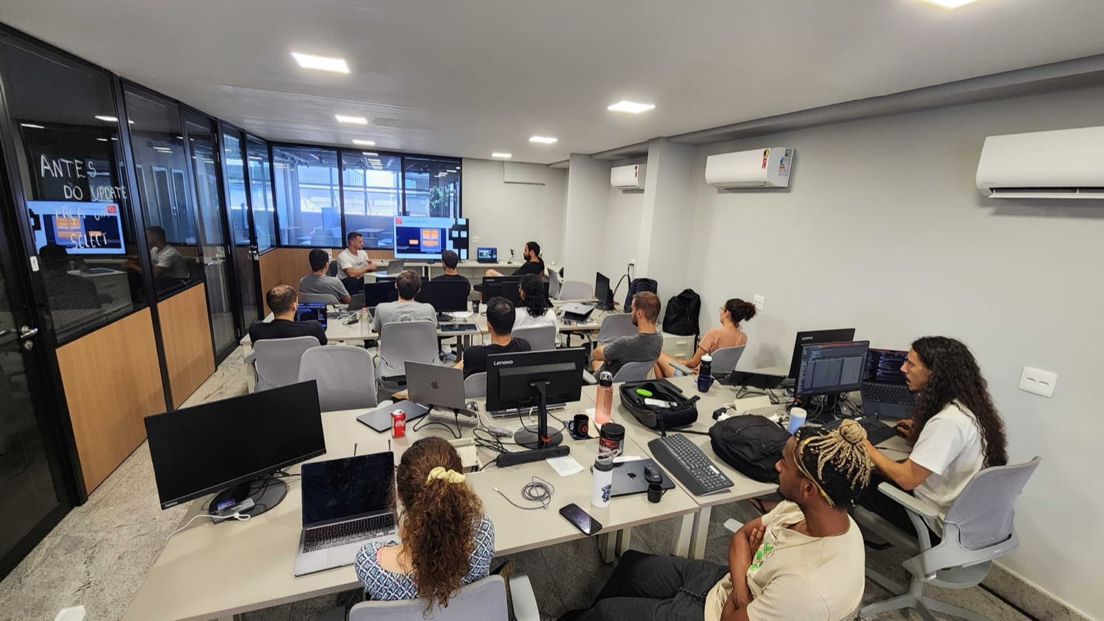 The Plank team in a working session